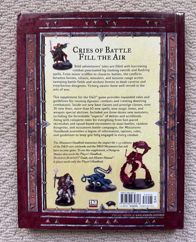 Dungeons & Dragons D&D 3.5 - Miniatures Handbook