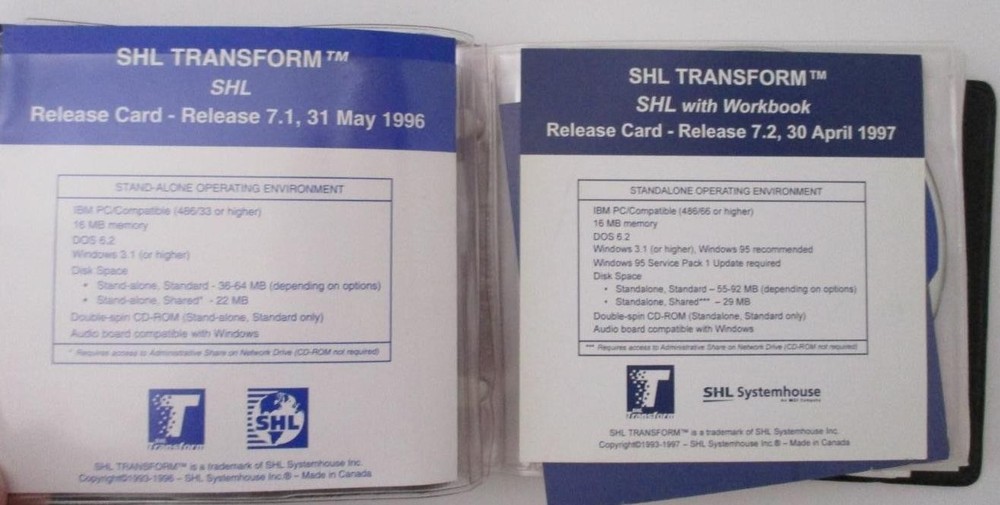 SHL TRANSFORM (1997 Software; 16 CDs) Content, Courses, Videos, Design, Analysis