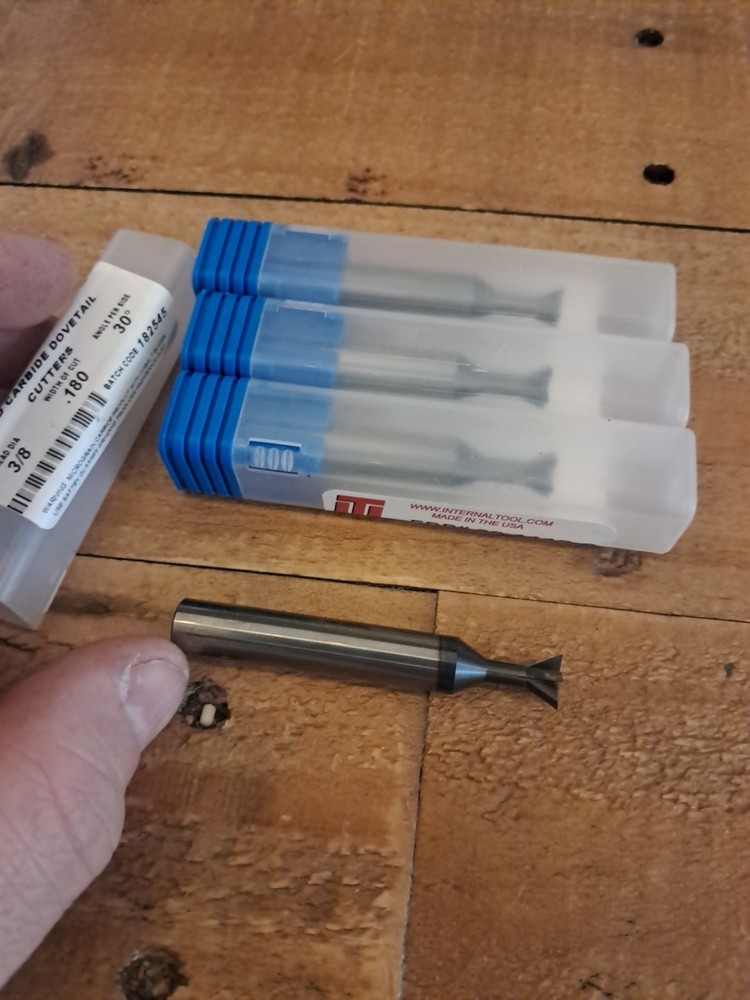 4 New! Internal Tool Carbide Dovetail Cutter 3/8 Head .18 Width 30° Angle