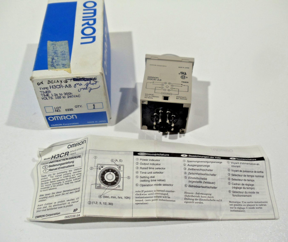 OMRON H3CR-A8 1.2 to 300h Timer