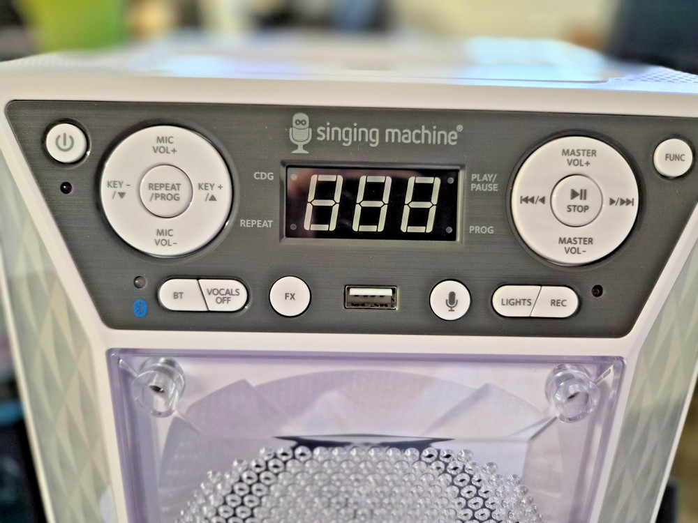 Singing Machine White SML2350 Bluetooth CDG Karaoke Machine
