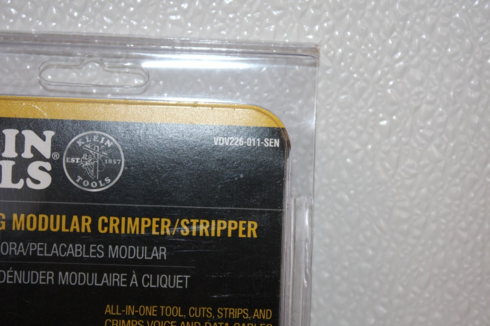Klein Tools Ratcheting Data Cable Crimper Stripper and Cutter,Ethernet RJ45