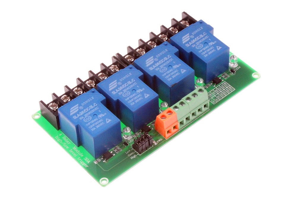 NOYITO 30A 4 Channel Relay Module High Low Level Trigger with Optocoupler Iso...
