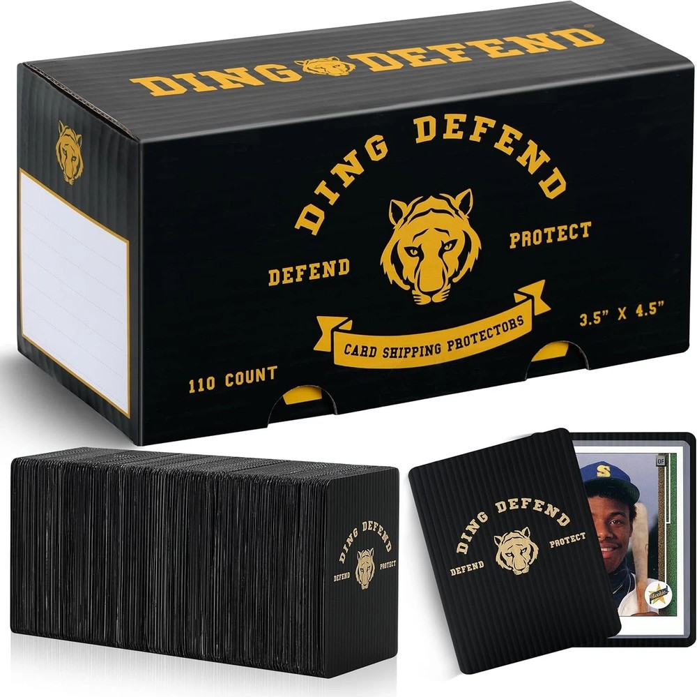 Ding Defend 110 Pack Trading Card Protectors - Hard Plastic Slab - Tiger Design