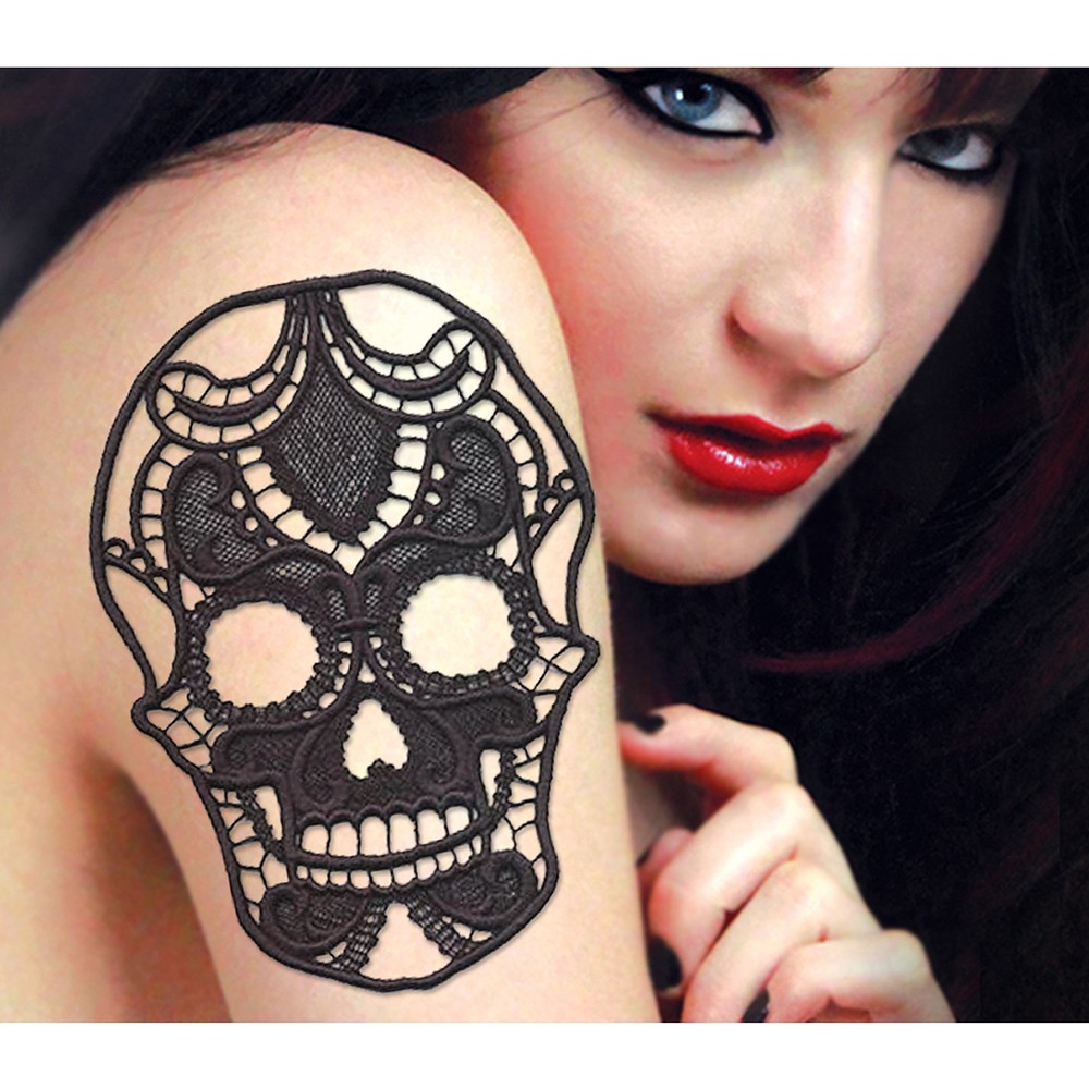 Lost in Lace Skull Body Art