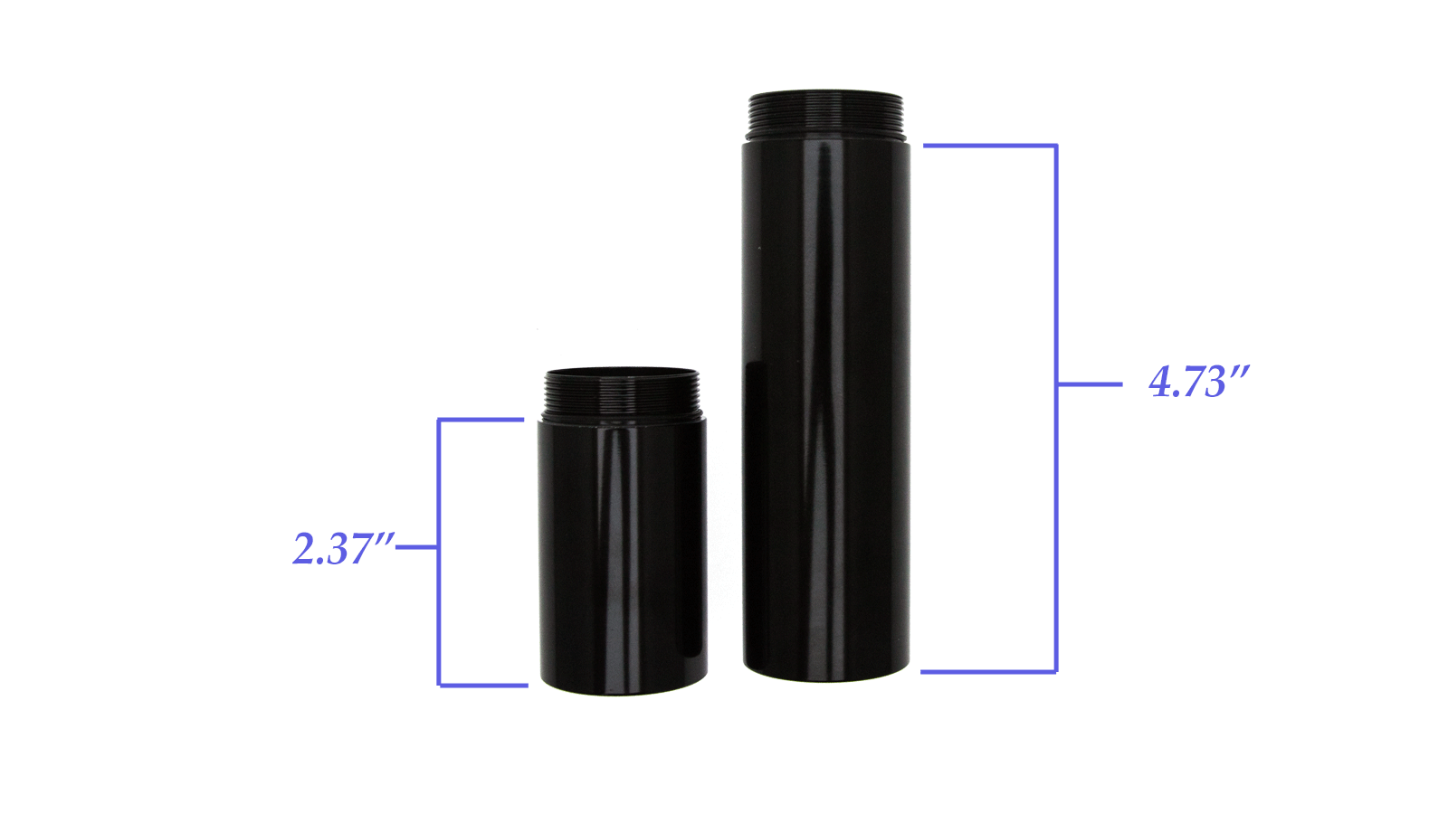 1D or 2D Cell Battery Extension Tube for Maglite Flashlight Body.