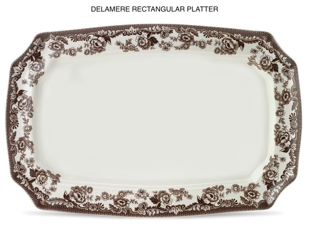 Spode Delamere Rectangular Serving Platter 17.5" New In Box