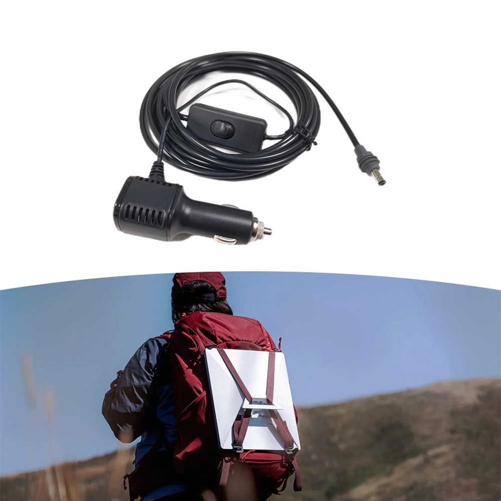 Multi Device Compatible 5M Vehicle Charger Power Cable with Real Voltmeter