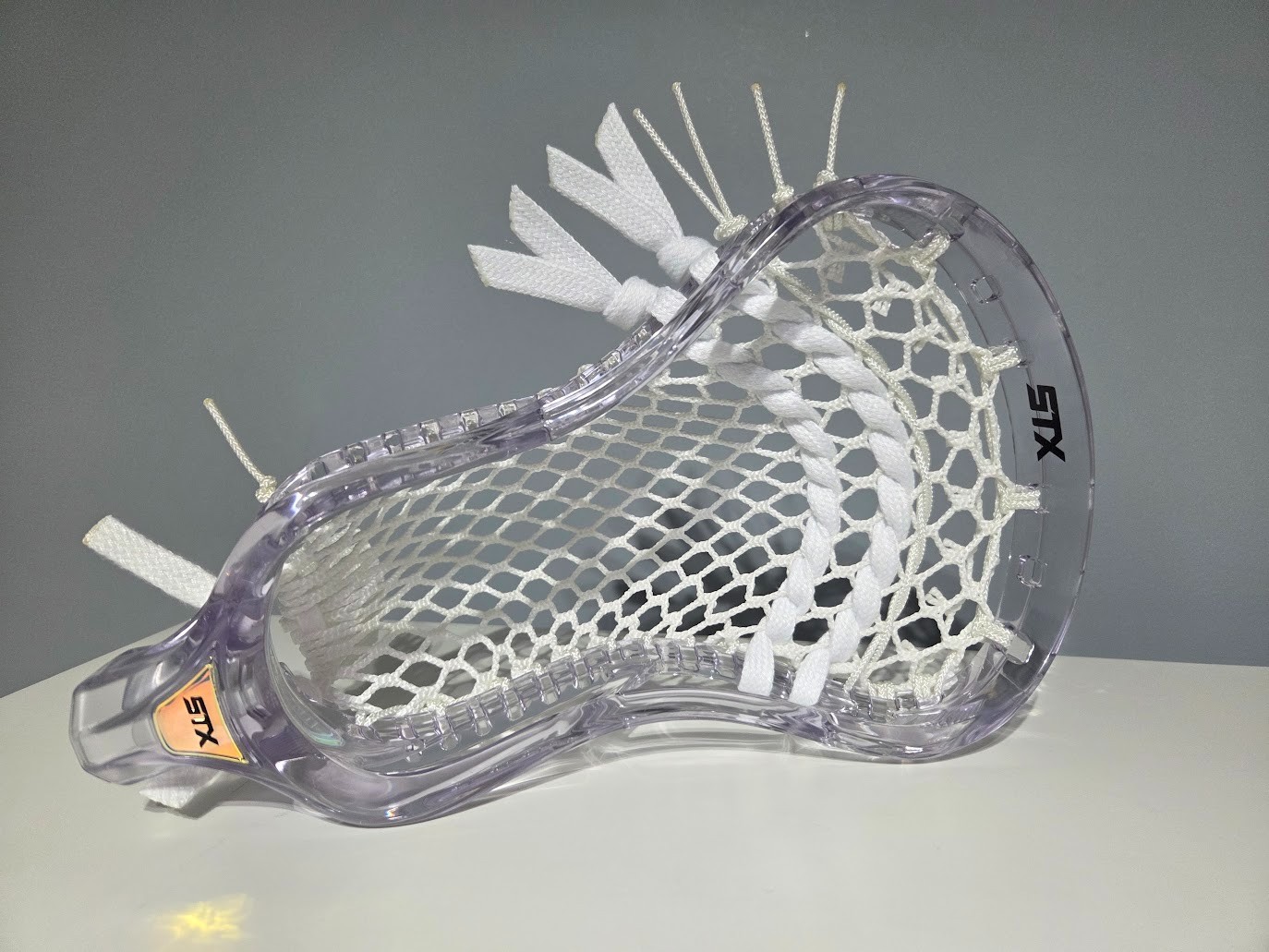 NEW Custom Stringing STX STALLION 1K Prism Clear Lacrosse LAX Head UNC Tar Heels