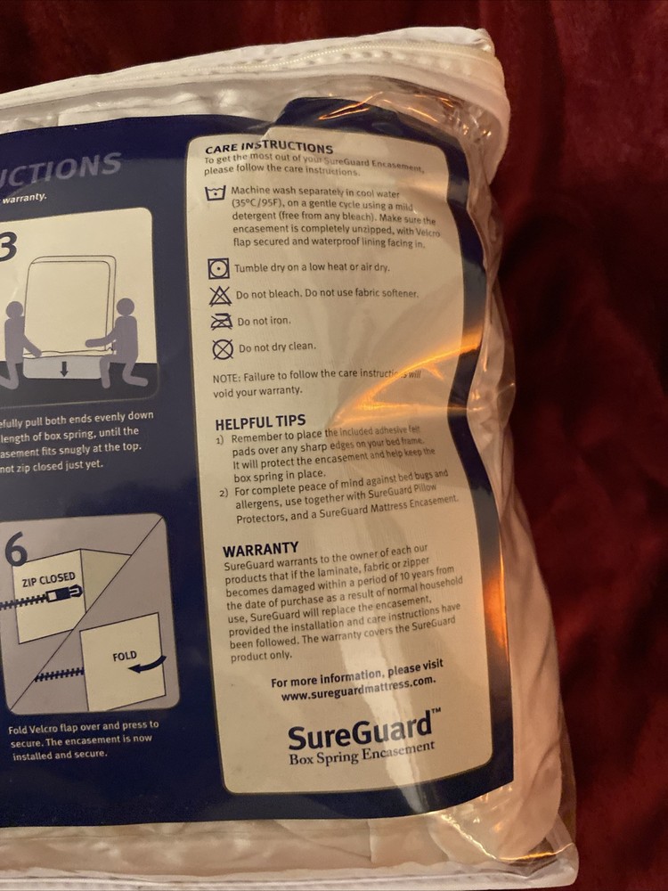 Split King Size Box Spring Encasement Bed Bug & 100% Waterproof hypoallergenic