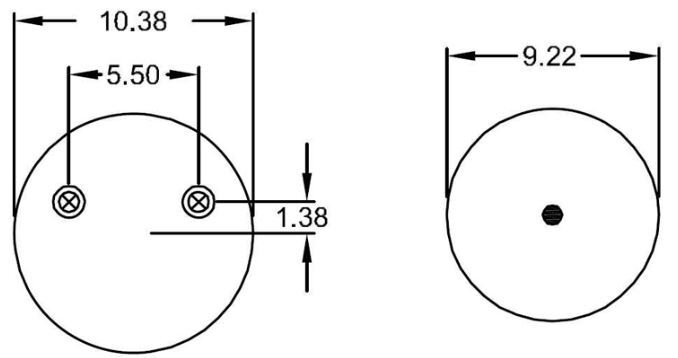 Set of 4 Trailer Air Spring Bag Replace W01-358-8708 1R13-128 Hendrickson S21966