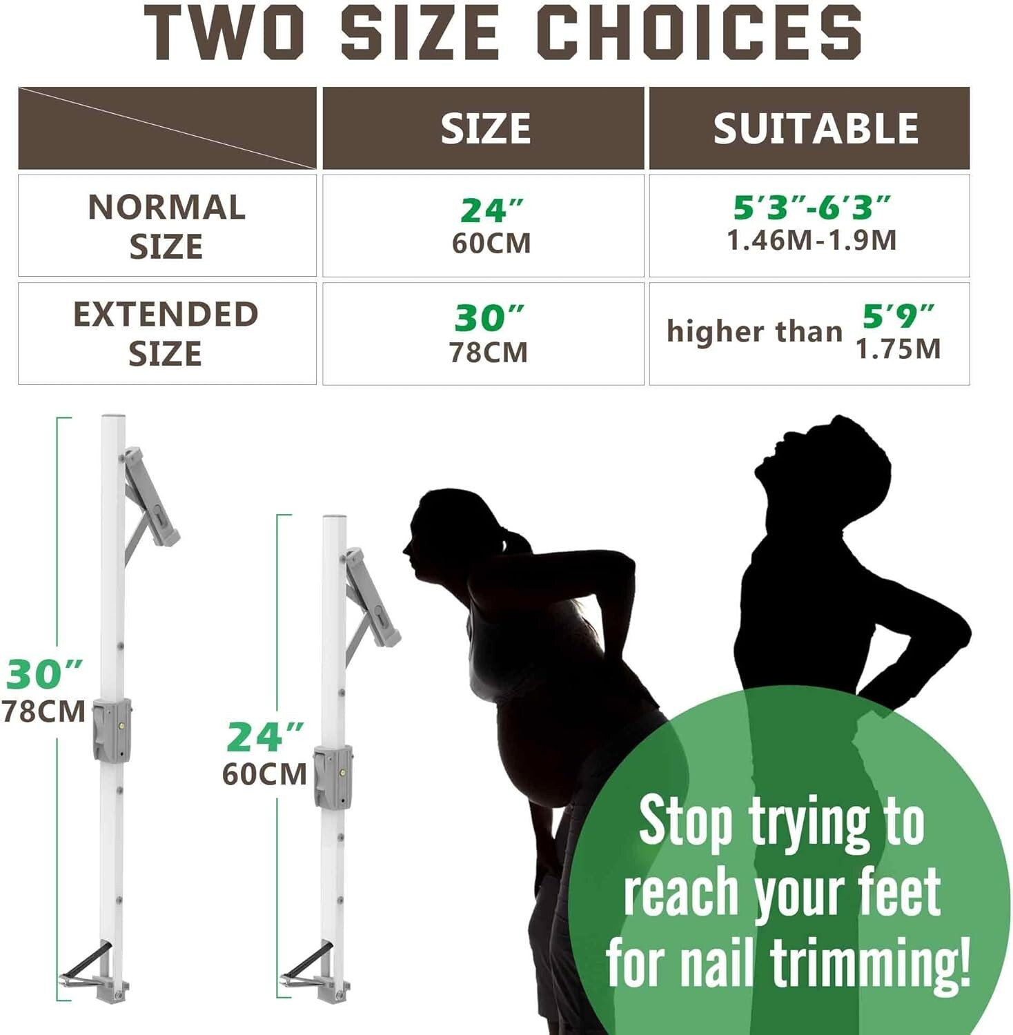 Long Handled Toenail Clippers Easy Trimming No Bending for Seniors 2.0 (24/30")