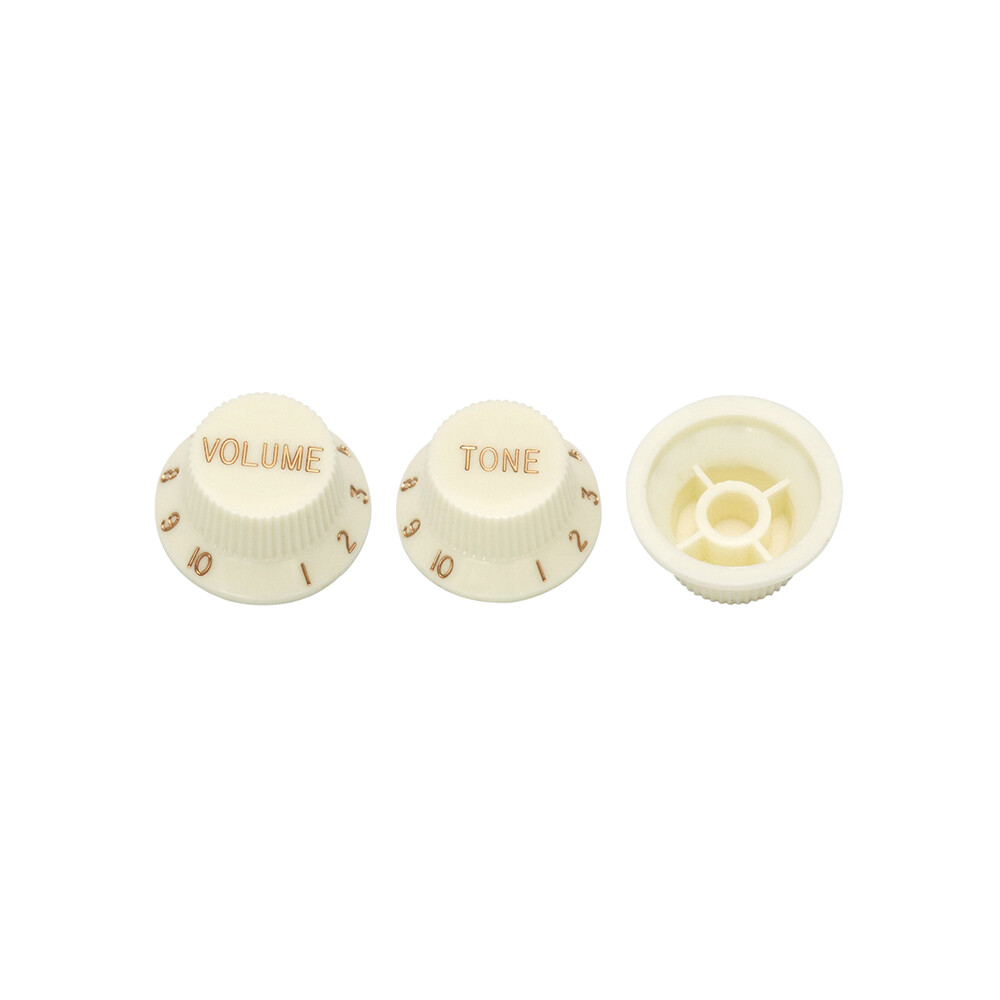 Guitar Speed Knobs 1 Volume 2 Tone Control Knobs for Fender Strat Electric Ivory