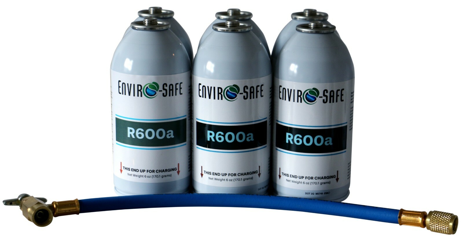 R600A MODERN Refrigerant, 6 Convenient 6 oz. Cans with Hose Kit #8053