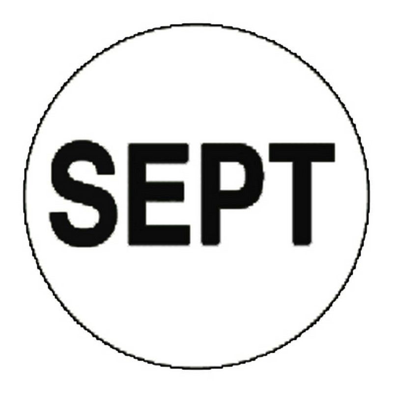 2" Diameter September Circle Labels (500 per Roll)