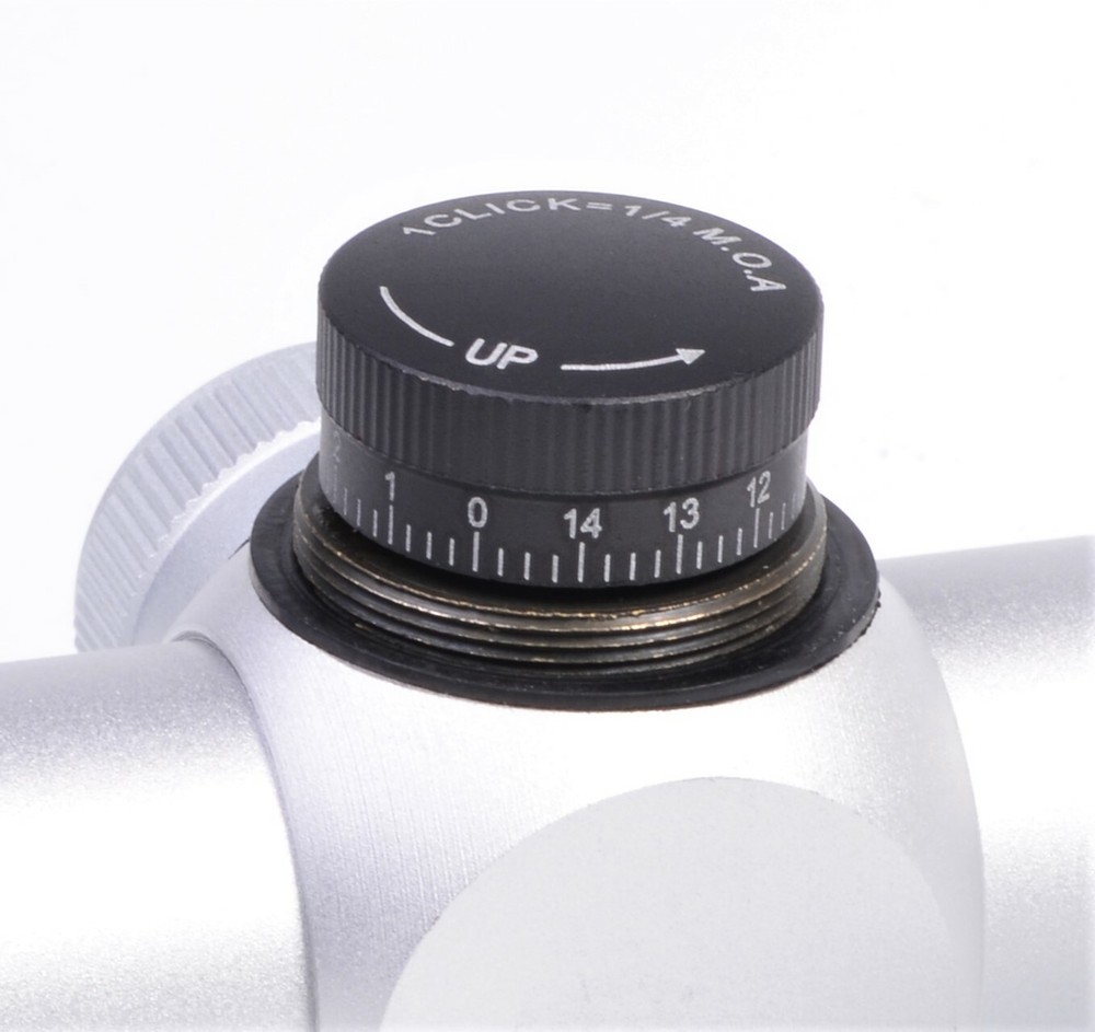 Stainless Silver Rifle Scope 3-9x32 AO Adjustable Objective w/ weaver Scope Ring