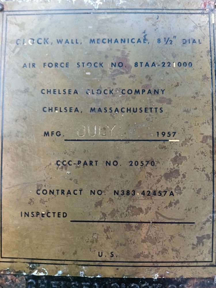 Chelsea Clock Co. Boston U.S. Navy Clock