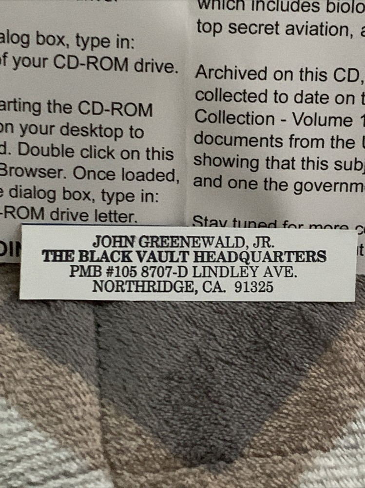 The Black vault CD-ROM