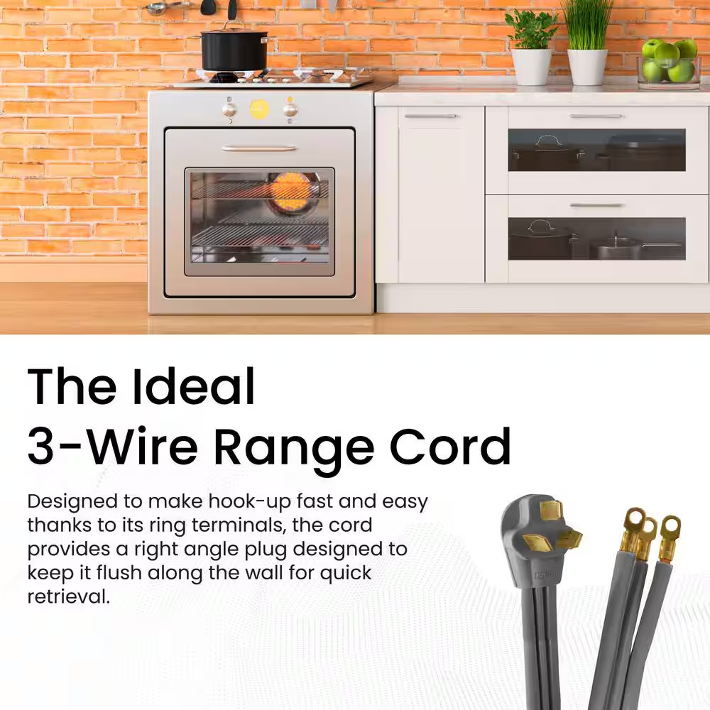 4 Ft. 6/2 and 8/1 3-Wire Range Cord