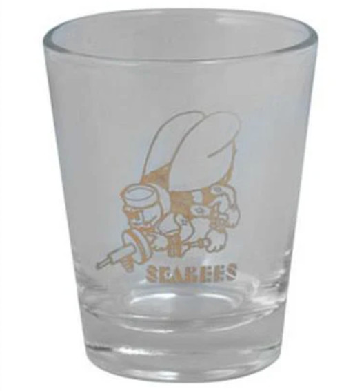 NAVY SEABEES SHOT GLASS
