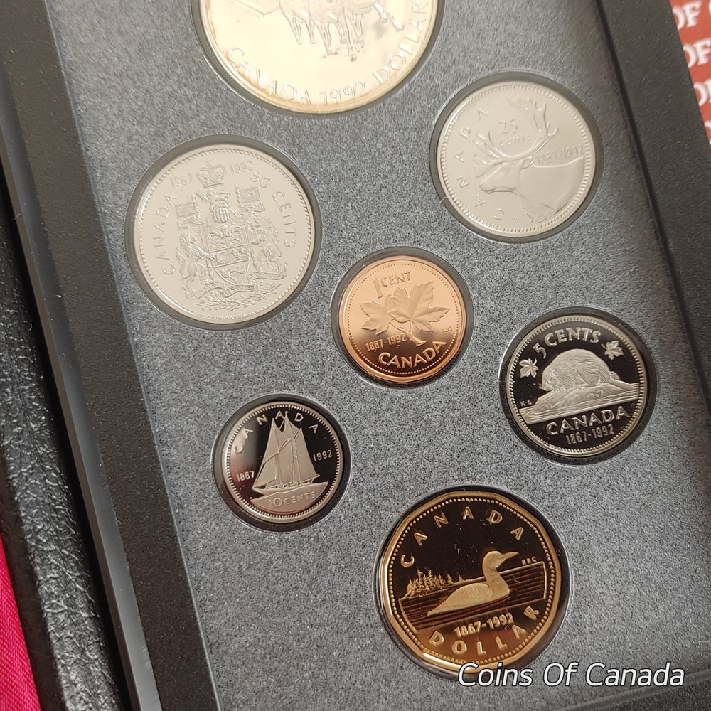 1992 Canada Proof Set w/ Special Edition Stagecoach Silver Dollar #coinsofcanada