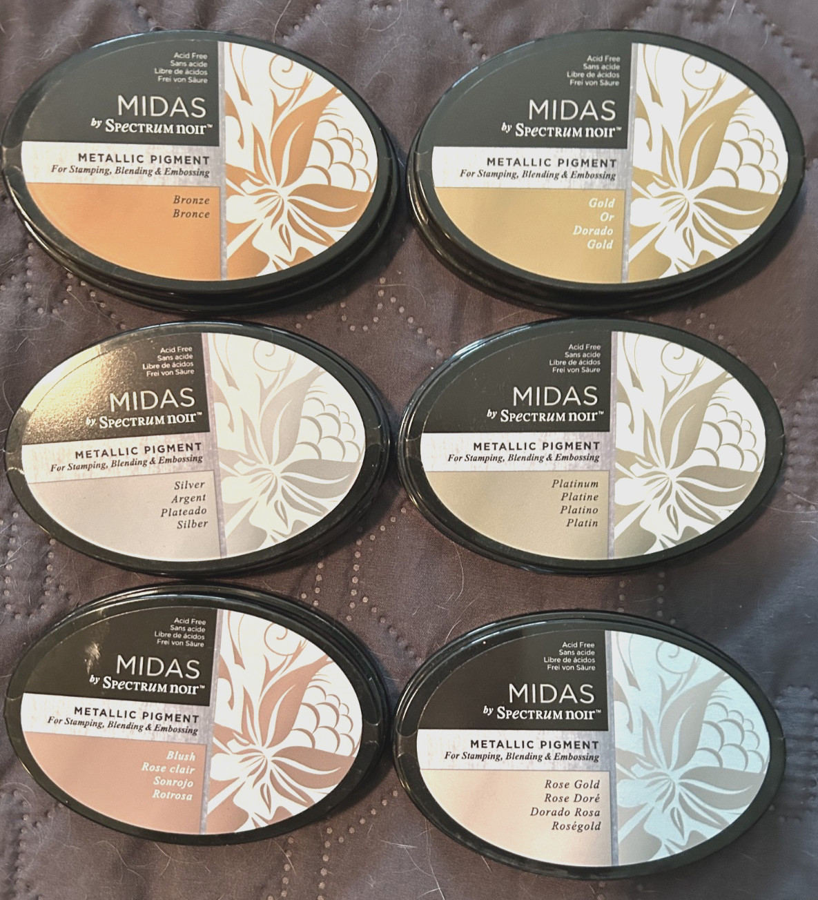 Crafters Spect 42Noir Inkpad Harmony Water-Proof, Metallic-Pigment, Alcohol-Pr