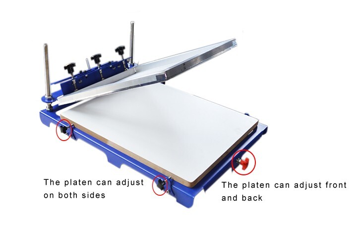 Easy Clean Micro Adjustable Screen Printing Machine with20 "x 24" Pallet No Rust