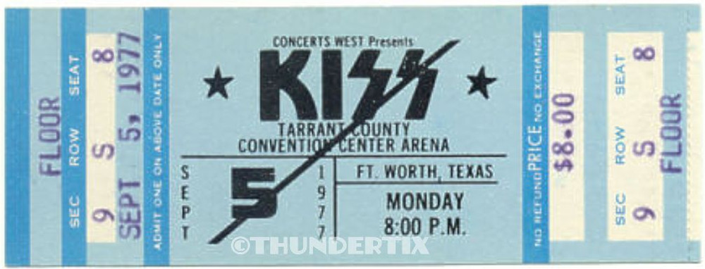 10 1974 -88  KISS UNUSED FULL CONCERT TICKETS scrapbooking collect cool reprint