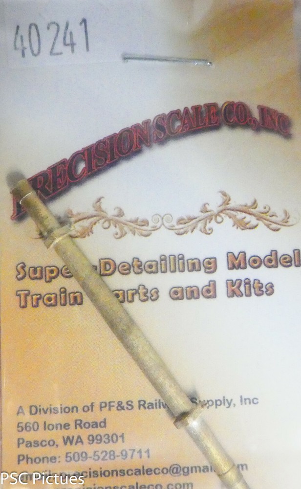 Precision Scale O #40241 Poling Pole, w/Bracket (Brass Casting)