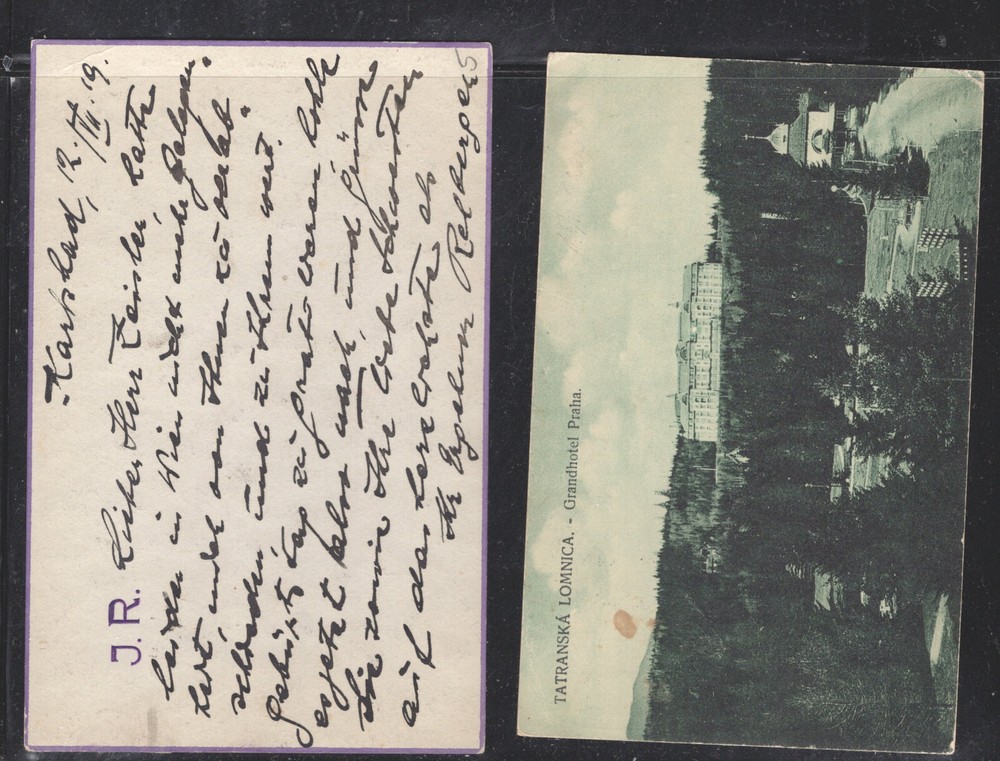 Czechoslovakia 2 post cards