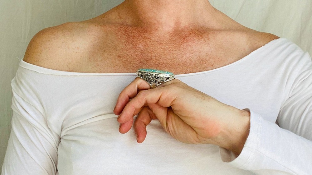 Amazonite Botanicals Ring. Gorgeous. Size 7. 0165