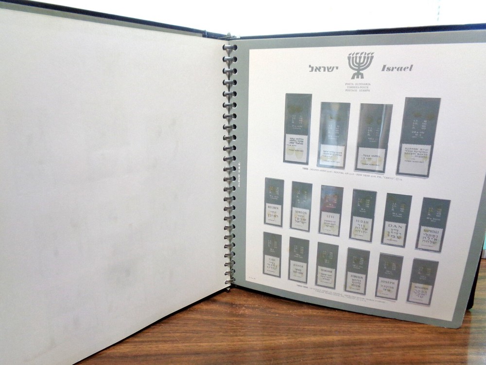 G.B.E. ISRAEL STAMP ALBUM W/ SLIPCASE 1948-1968 USED VF NO STAMPS