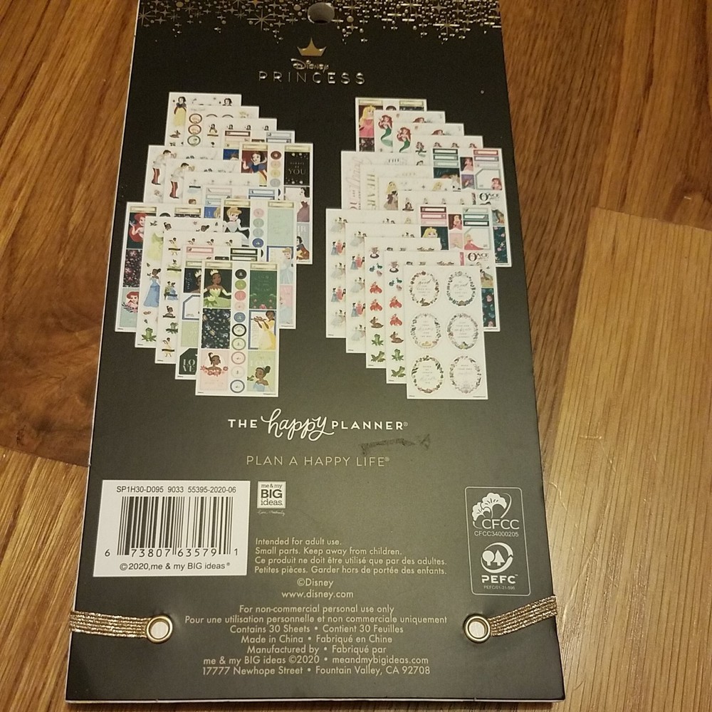 The Happy Planner Disney Princess Sticker Sheets 607 Sheets
