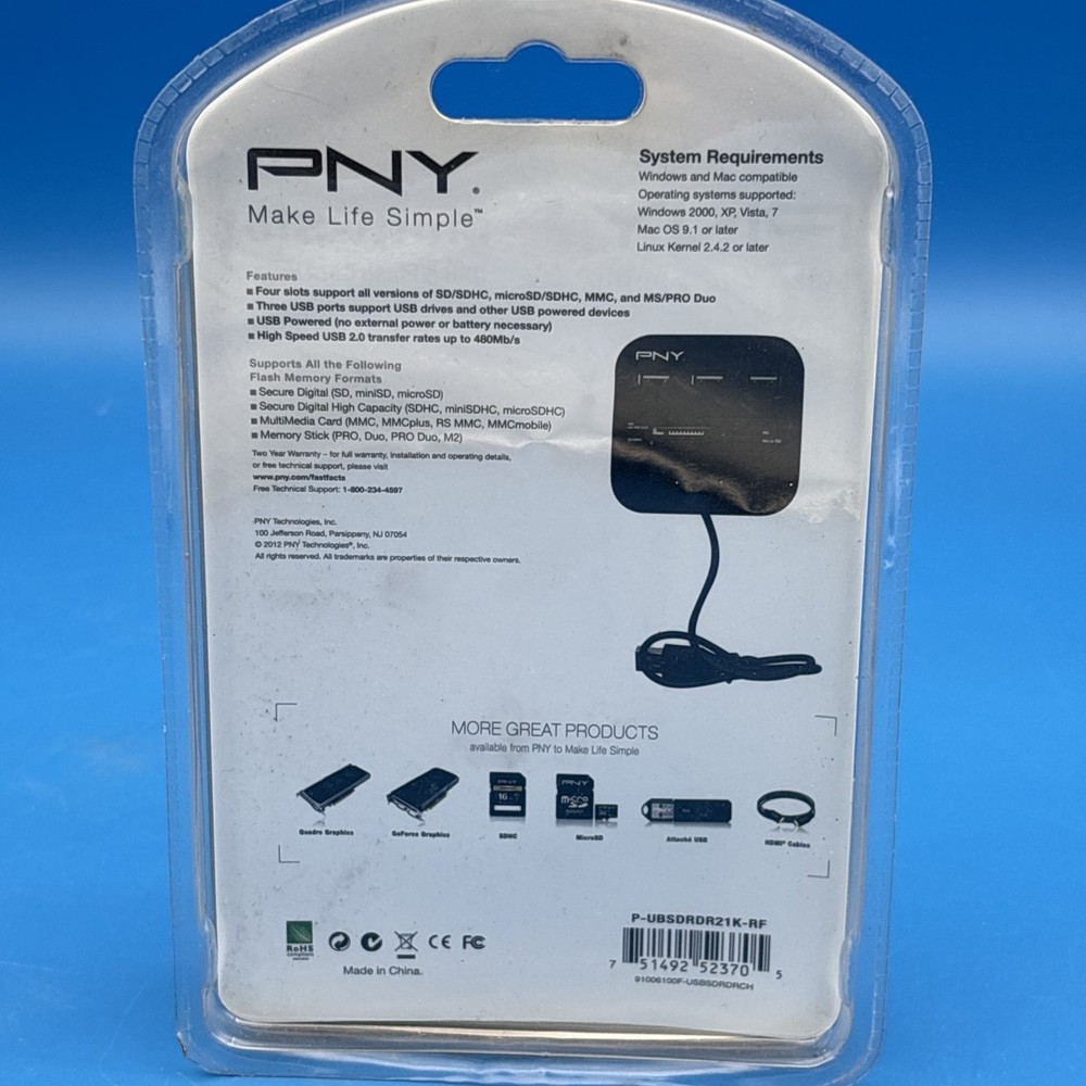 New PNY Multi Slot USB & Flash Card Reader