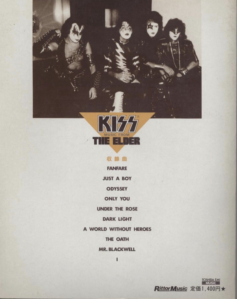 KISS Music From The Elder & Killers Toshiba EMI Music Score Books Japan Print