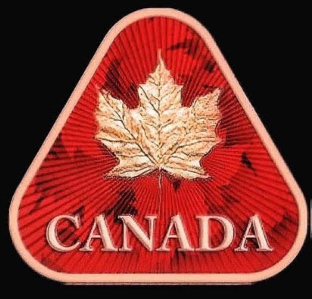 2024 Triangular Canada Maple Leaf 1 oz Colorized Copper bars