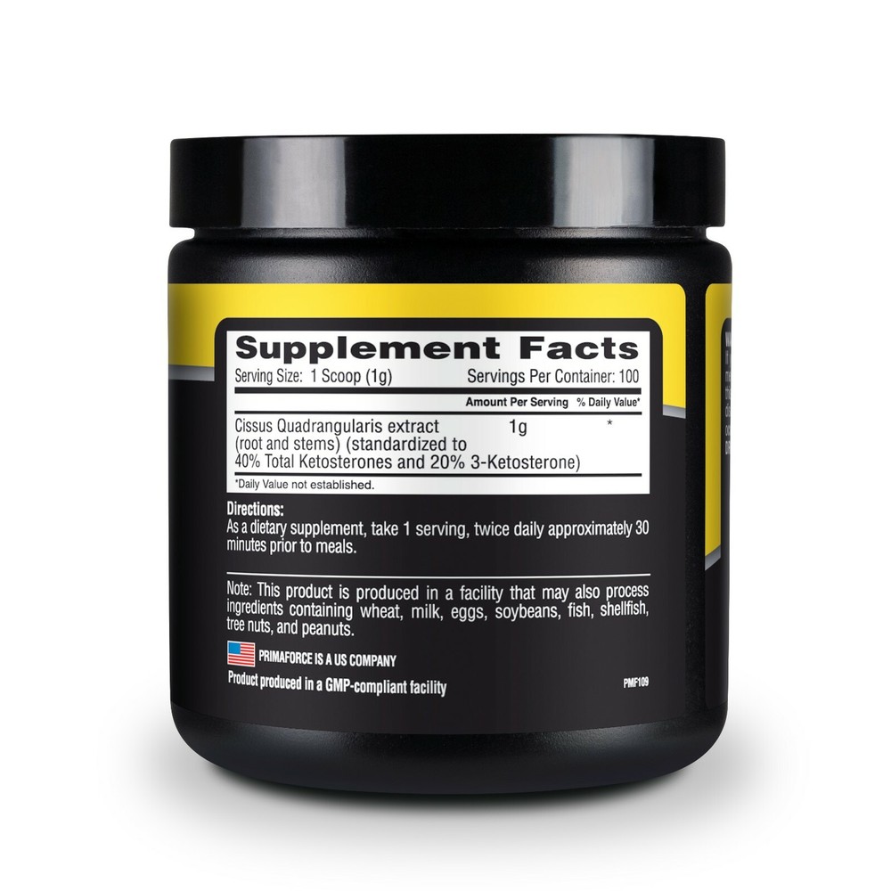 PrimaForce Cissus Quadrangularis Extract, - Unflavored Powder, 100 Grams