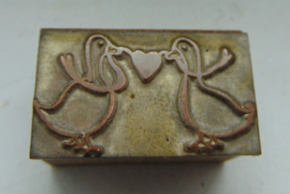 Printing Letterpress Printers Block 2 Ducks & Heart