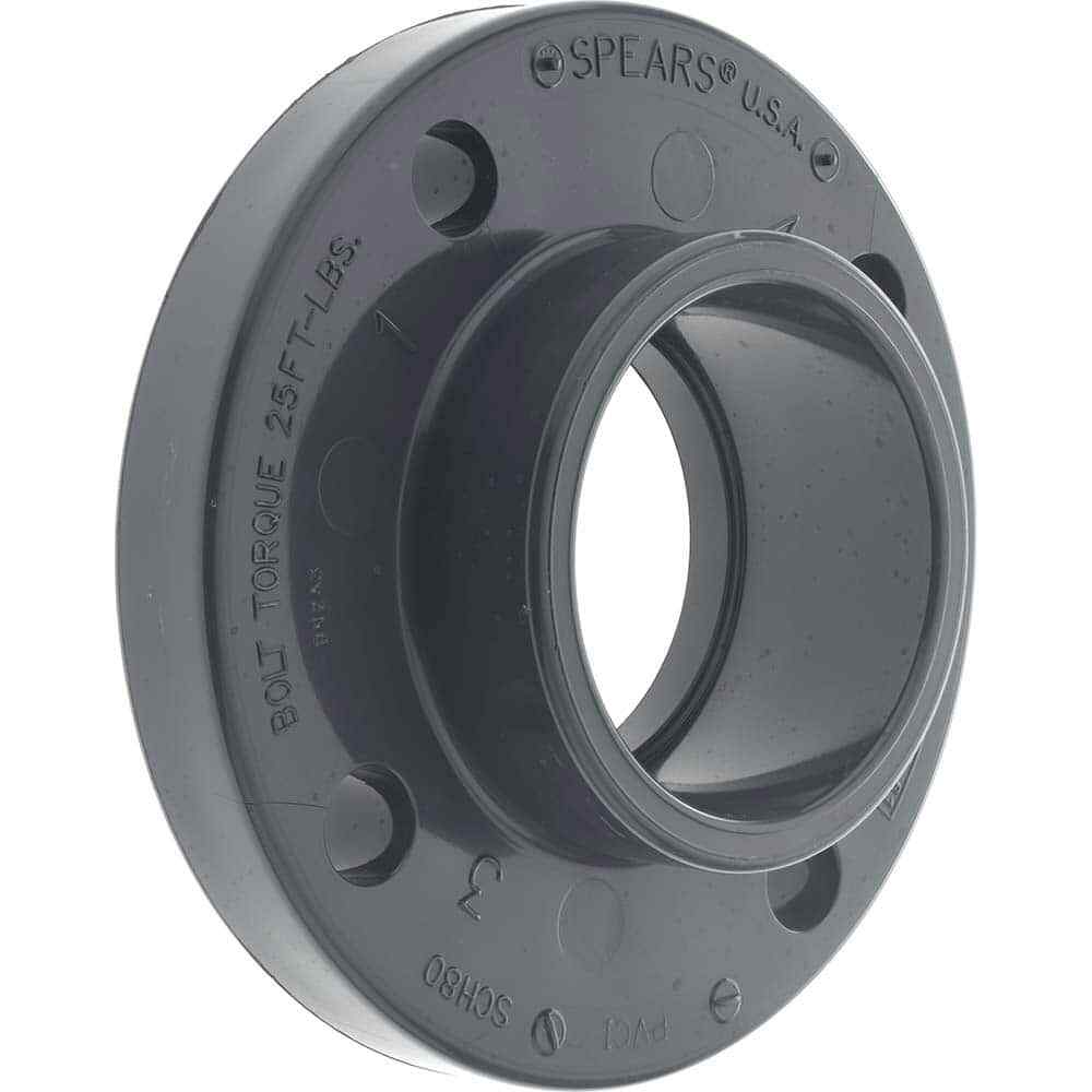 PRO-SOURCE 3" PVC Pipe Flange (One Piece) Schedule 80, Slip End Connection