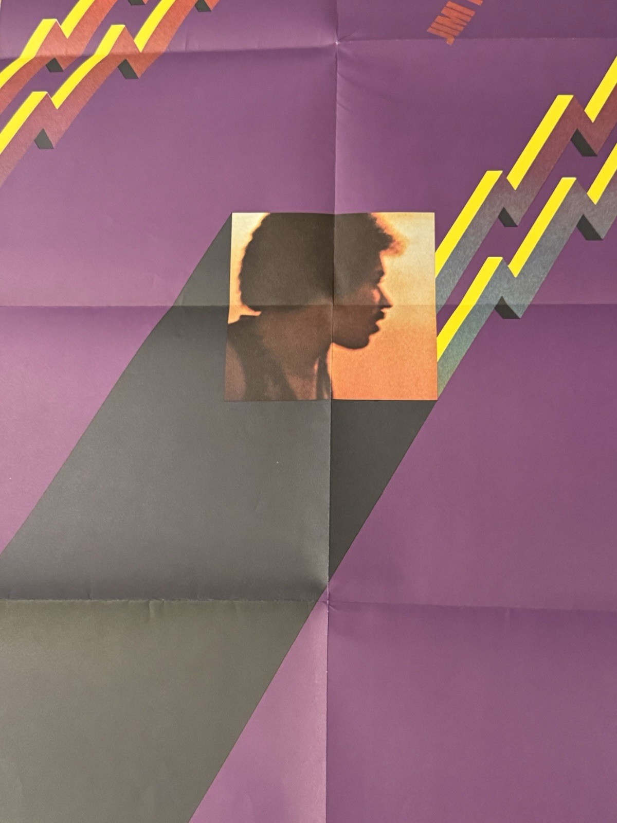 Jimi Hendrix 1971 Rainbow Bridge Original Promo Poster Vintage