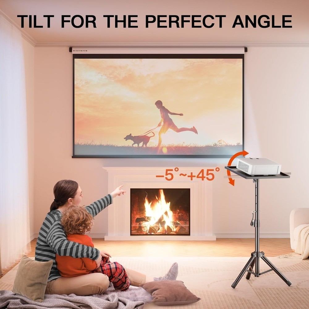 Versatile Portable Projector Tripod Stand - 22 lbs Capacity, Quick Setup
