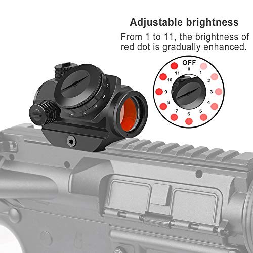 2 MOA Red Dot Sight Compact Red Dot Scope 1 x 22mm，Selectable with 5 RDS-22