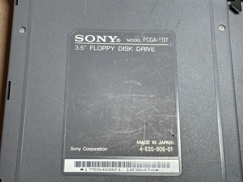 Sony VAIO 3.5" Floppy Disk Drive PCGA-FD7