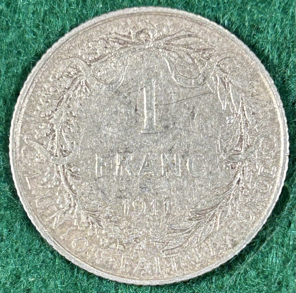 1911 Belgium 1 Franc
