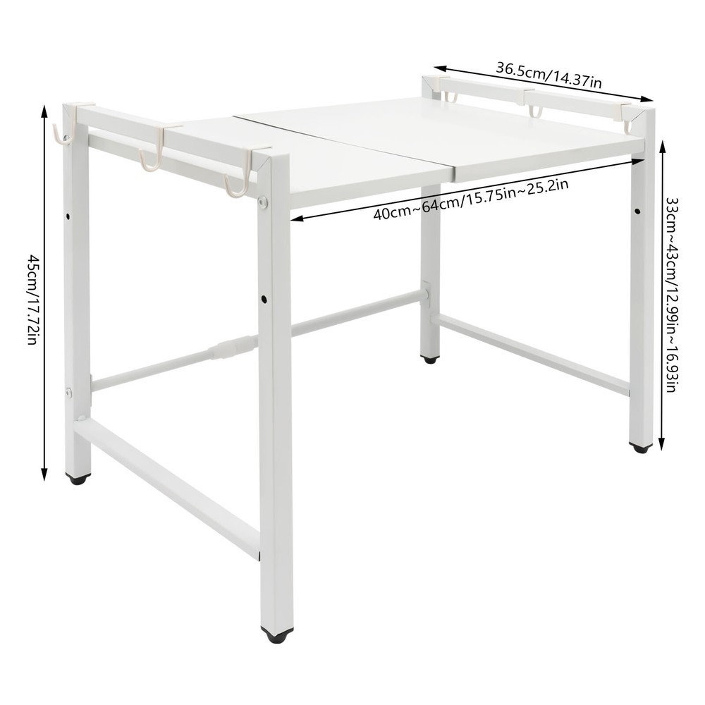 2 Tier Microwave Stand Adjustable Kitchen Shelf for Kitchen Countertop Organizer