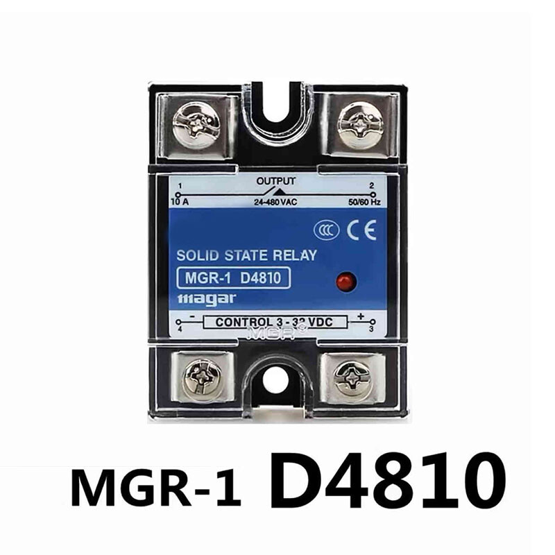 New For MGR-1 D4810 10A 3-32VDC Single Phase Solid State Relay 1PC