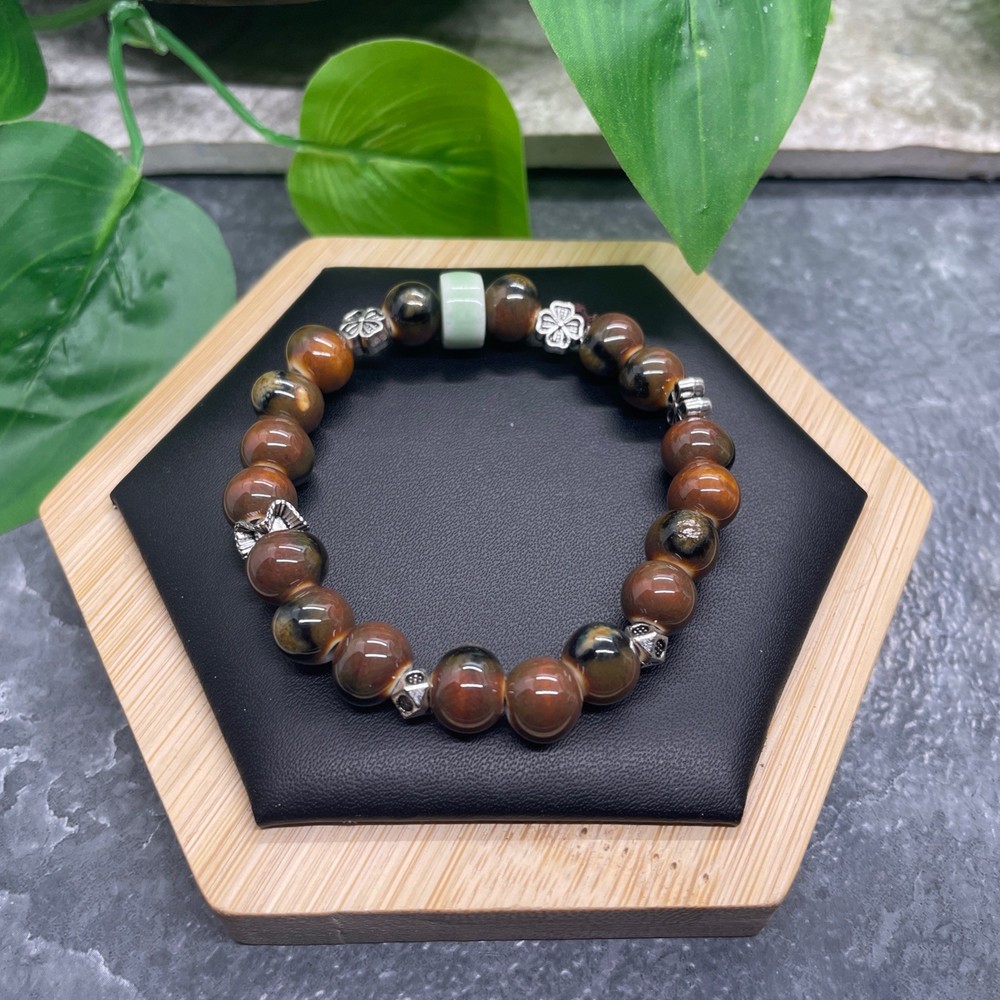 Handmade Ceramic Bead Beaded Stackable 6” Plus Stretch Bracelet New B515