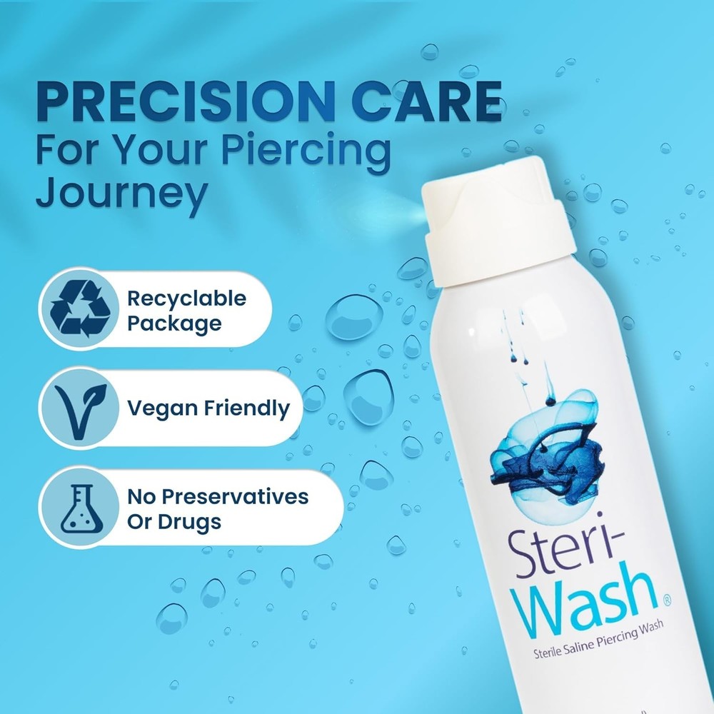 Professional Piercing Aftercare Spray 3oz - 360-Degree Cleansing Solution