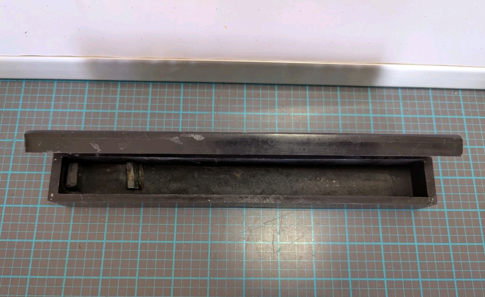 Black Hand Carved Stone Insence Burner Box Coffin Burner Insence Holder 10"