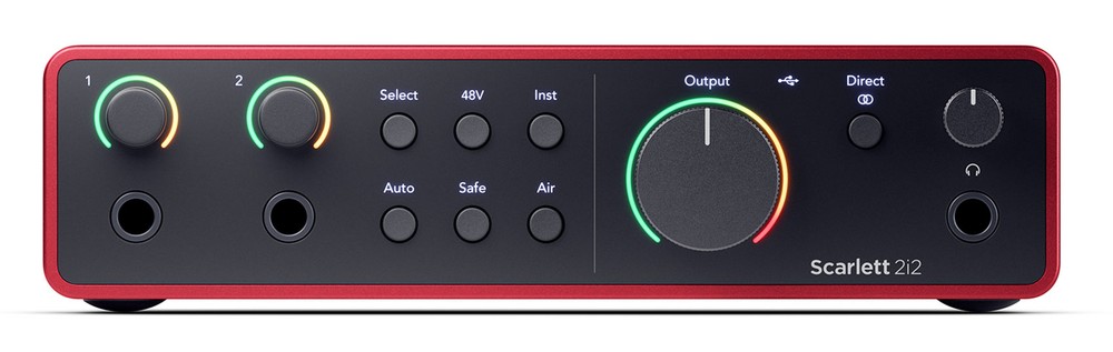 Focusrite Scarlett 2i2 4th Gen Studio Recording USB Audio Interface+Software+Mic
